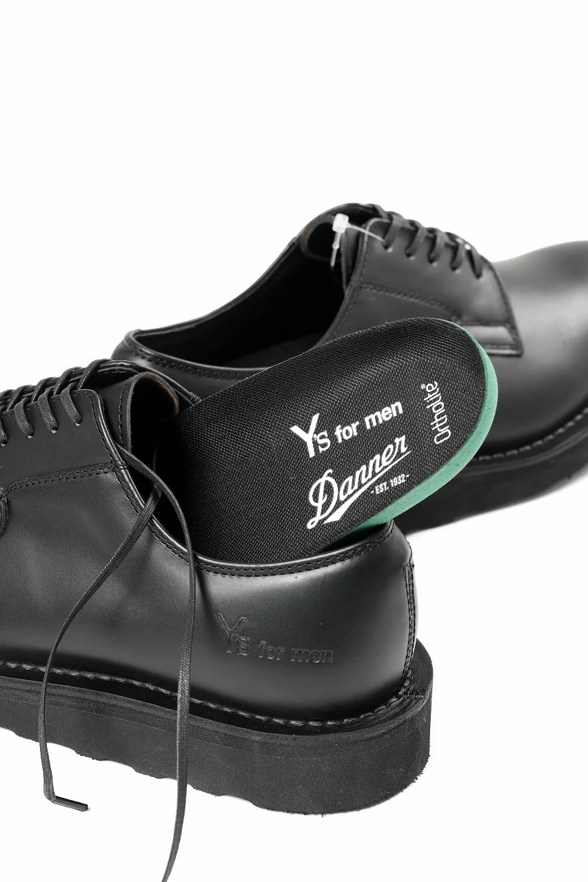 Y's × Danner POSTMAN SHOES / FULL GRAIN SMOTH (BLACK) - Image 19