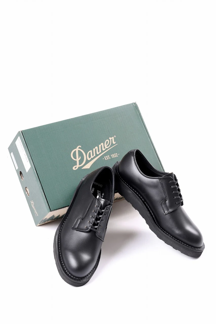 Y's × Danner POSTMAN SHOES / FULL GRAIN SMOTH (BLACK) - Image 23