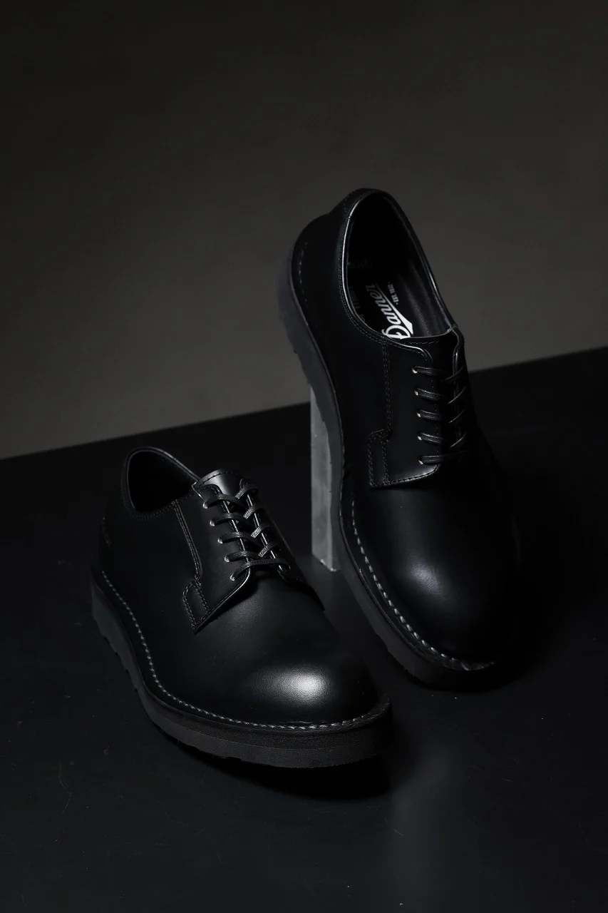 Y's × Danner POSTMAN SHOES / FULL GRAIN SMOTH (BLACK) - Image 33