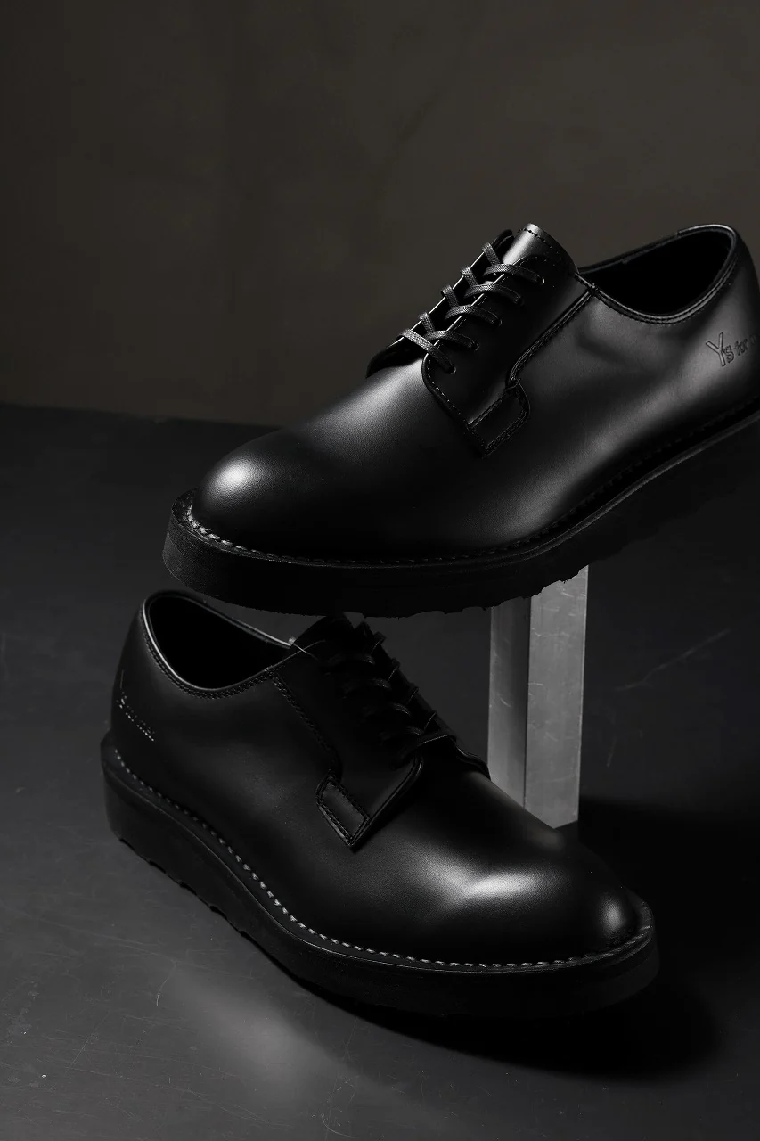 Y's × Danner POSTMAN SHOES / FULL GRAIN SMOTH (BLACK) - Image 34