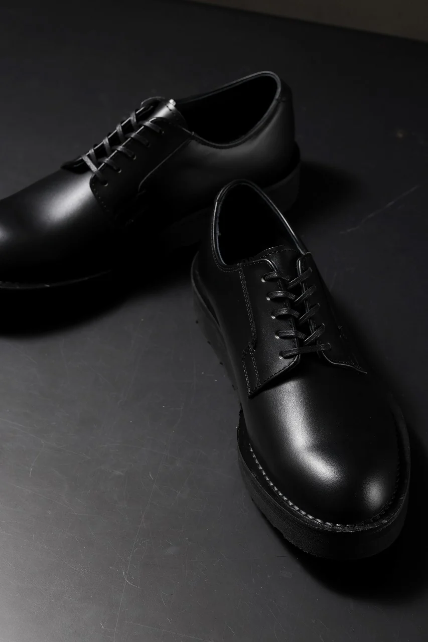 Y's × Danner POSTMAN SHOES / FULL GRAIN SMOTH (BLACK) - Image 35