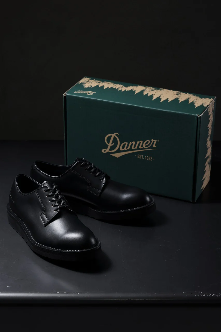 Y's × Danner POSTMAN SHOES / FULL GRAIN SMOTH (BLACK) - Image 37