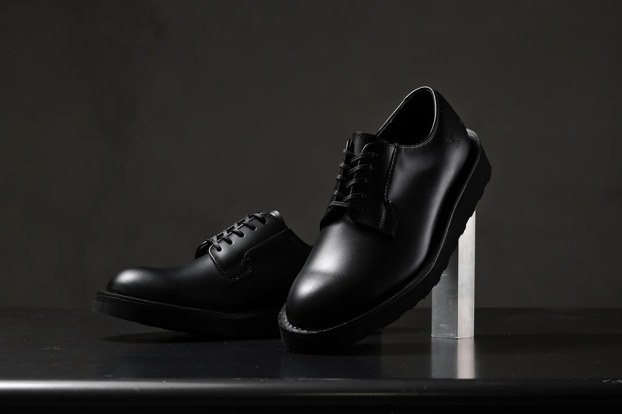 Y's × Danner POSTMAN SHOES / FULL GRAIN SMOTH (BLACK) - Image 48
