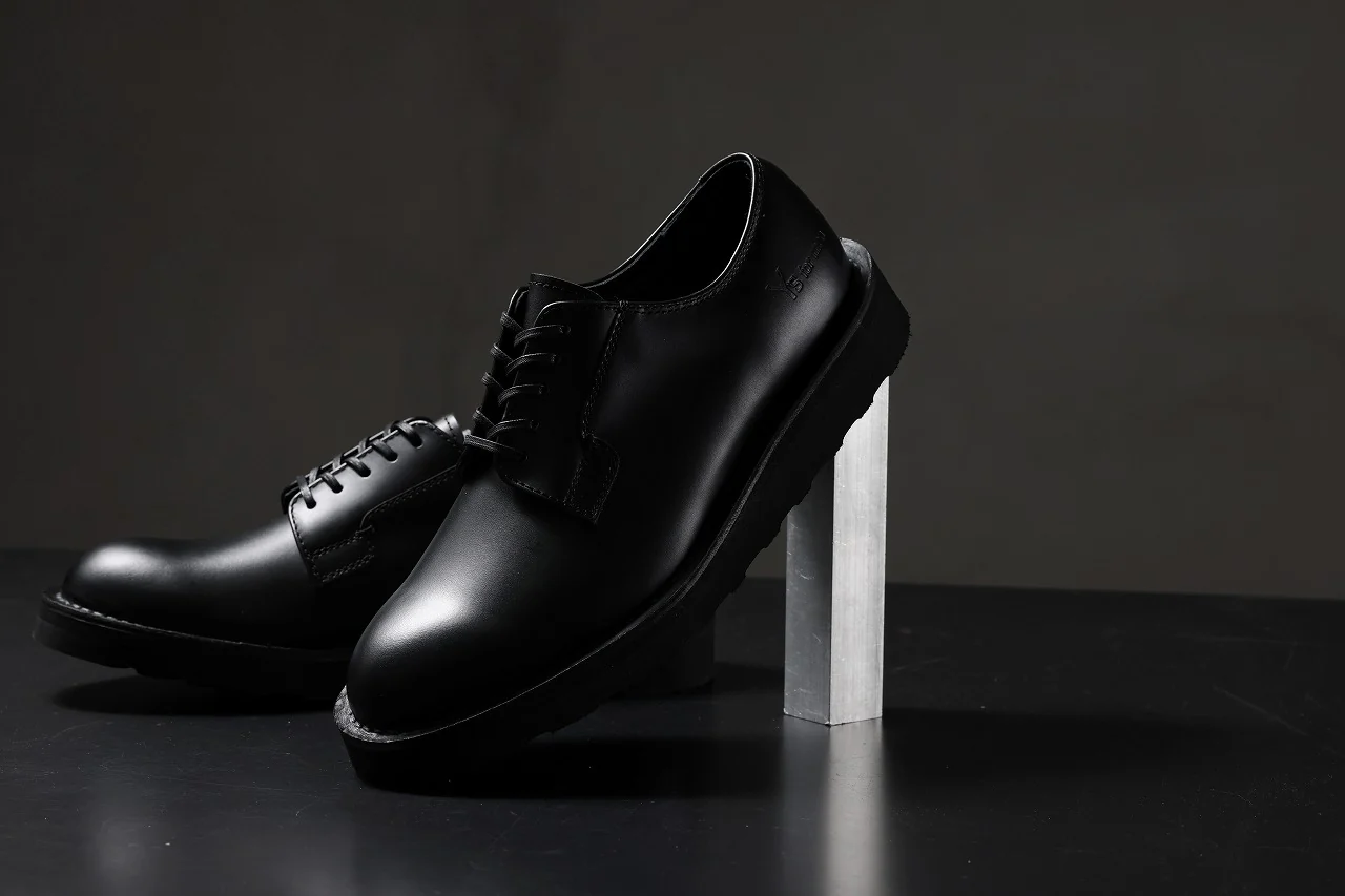 Y's × Danner POSTMAN SHOES / FULL GRAIN SMOTH (BLACK) - Image 49