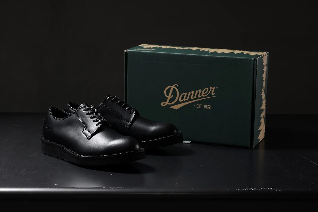 Y's × Danner POSTMAN SHOES / FULL GRAIN SMOTH (BLACK) - Image 52