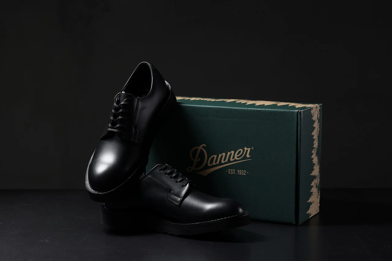 Y's × Danner POSTMAN SHOES / FULL GRAIN SMOTH (BLACK) - Image 53