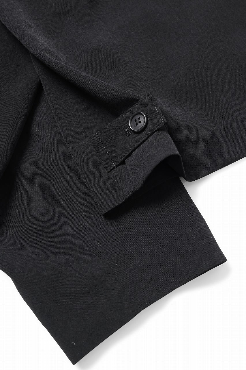 Y's for men FASTENER BLOUSON WITH FLAP POCKET / TA TUXEDO (BLACK) - Image 12