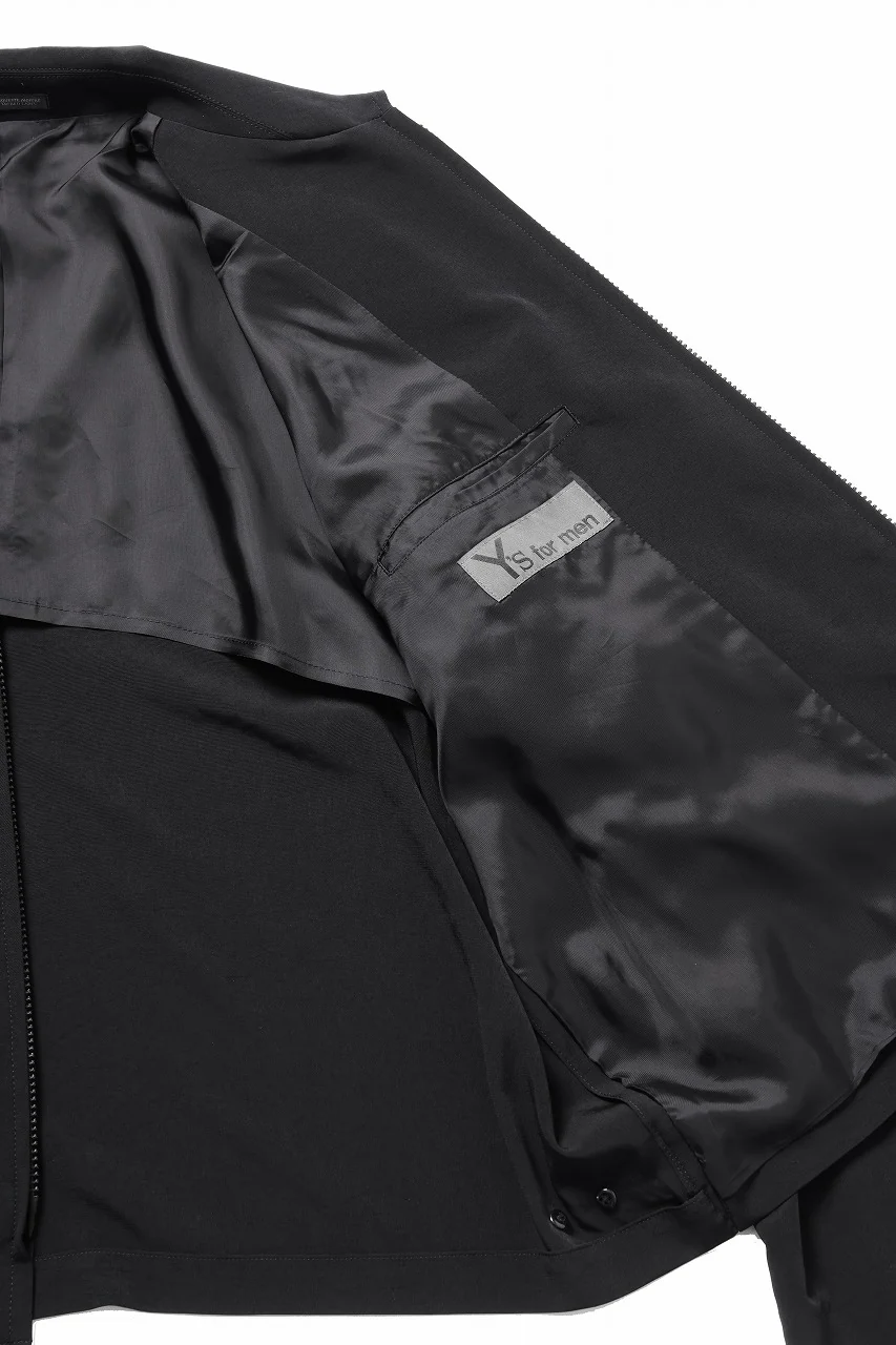 Y's for men FASTENER BLOUSON WITH FLAP POCKET / TA TUXEDO (BLACK) - Image 14