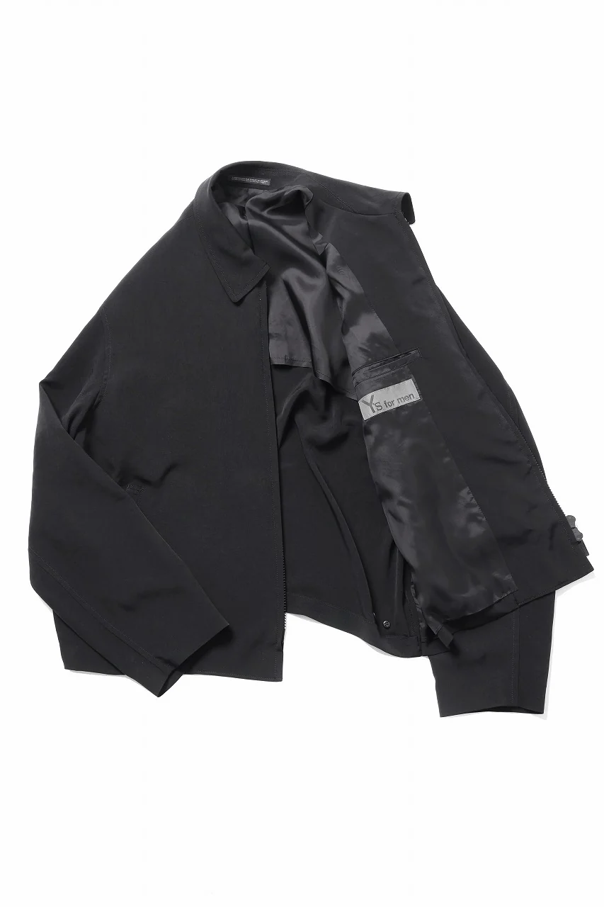 Y's for men FASTENER BLOUSON WITH FLAP POCKET / TA TUXEDO (BLACK) - Image 5
