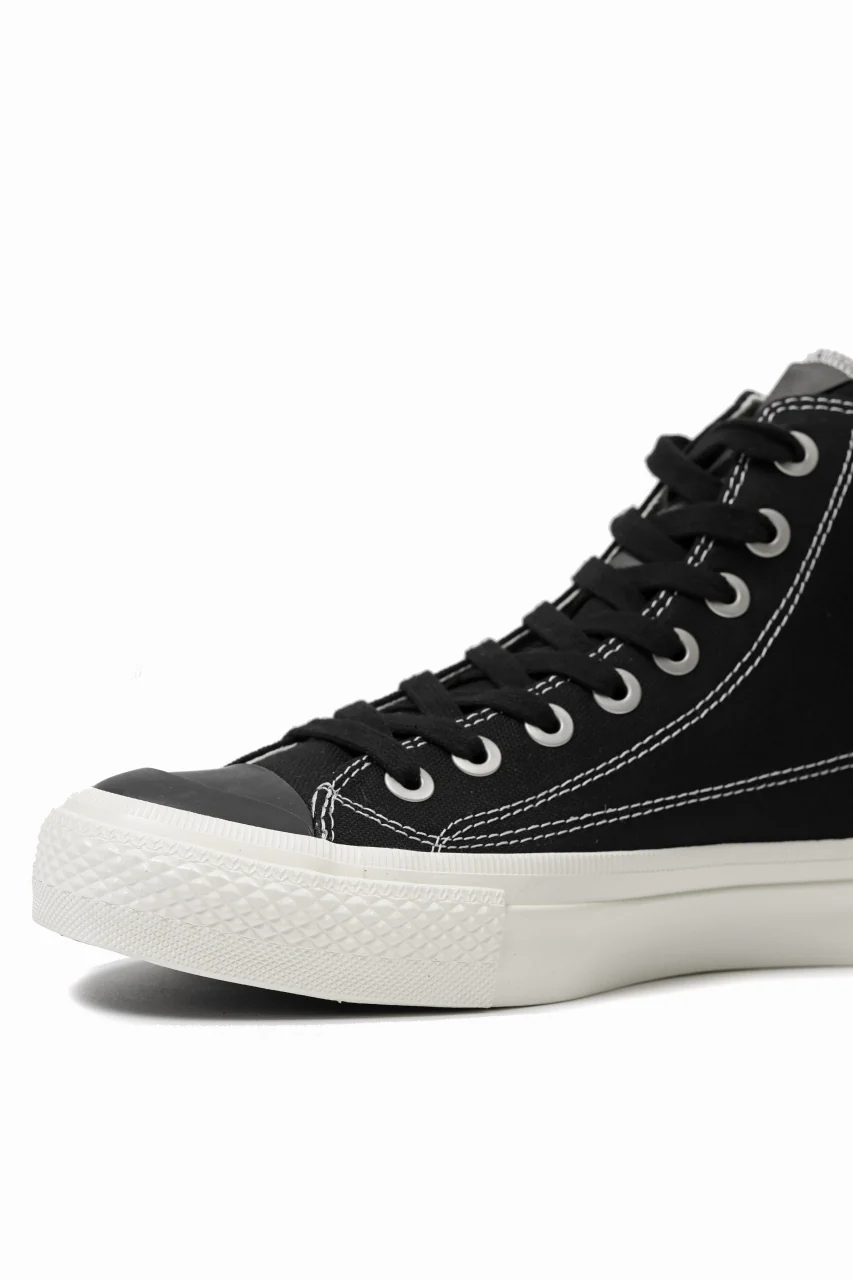 Y's for men HIGH TOP SNEAKER / COTTON CANVAS (BLACK x WHITE) - Image 13