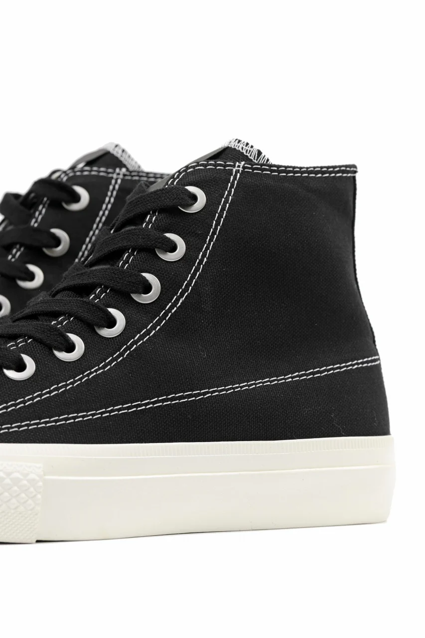 Y's for men HIGH TOP SNEAKER / COTTON CANVAS (BLACK x WHITE) - Image 14