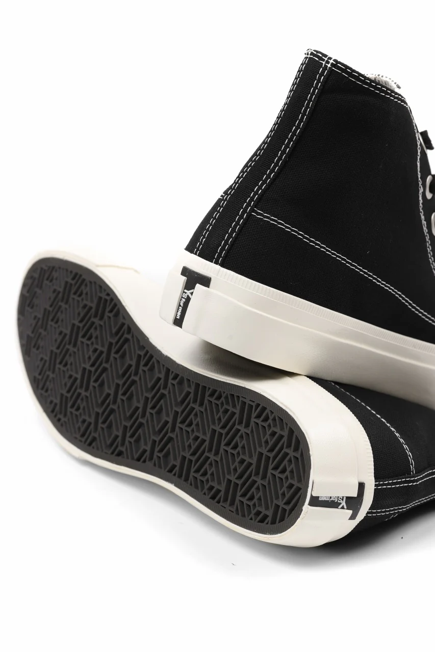 Y's for men HIGH TOP SNEAKER / COTTON CANVAS (BLACK x WHITE) - Image 19