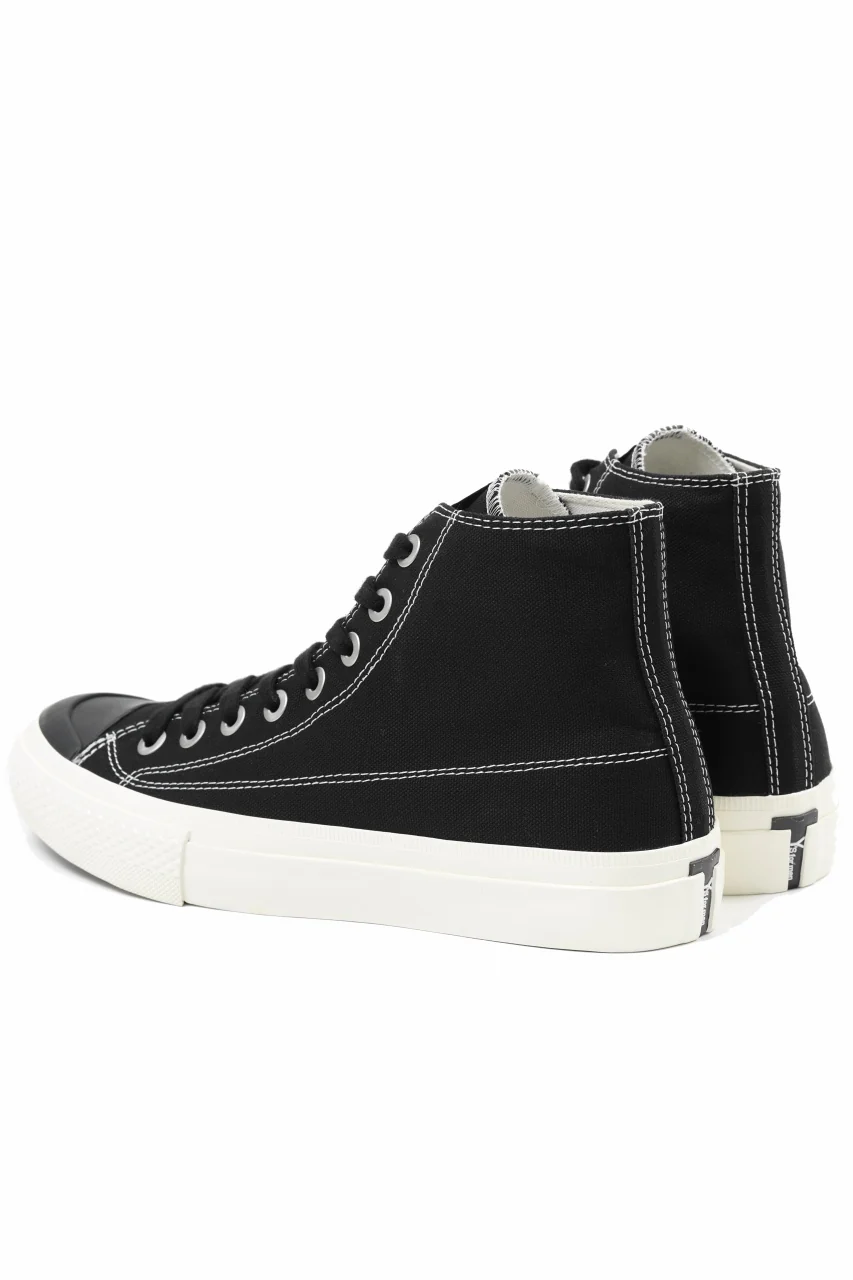 Y's for men HIGH TOP SNEAKER / COTTON CANVAS (BLACK x WHITE) - Image 7