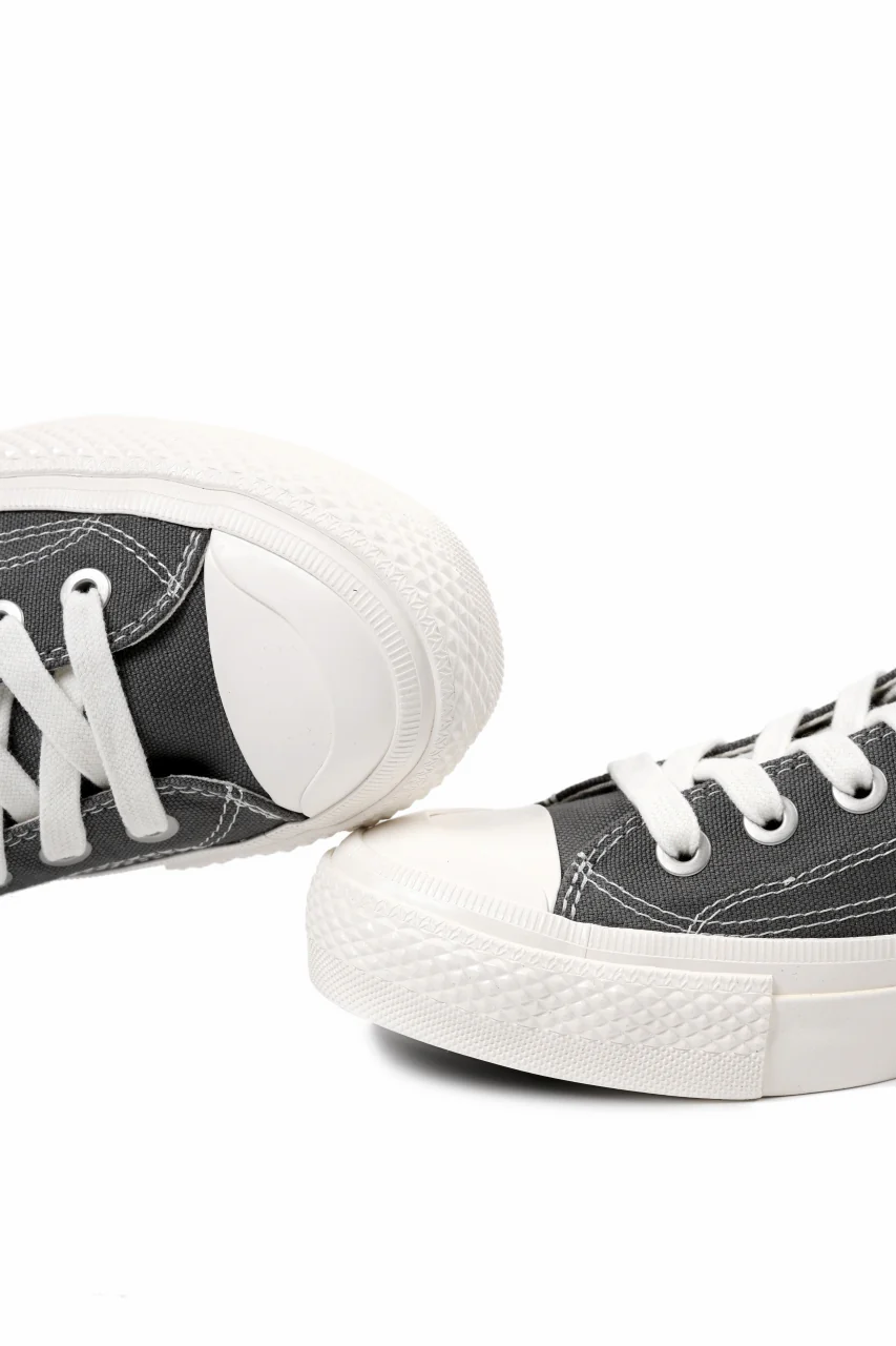 Y's for men HIGH TOP SNEAKER / COTTON CANVAS (GREY x WHITE) - Image 16