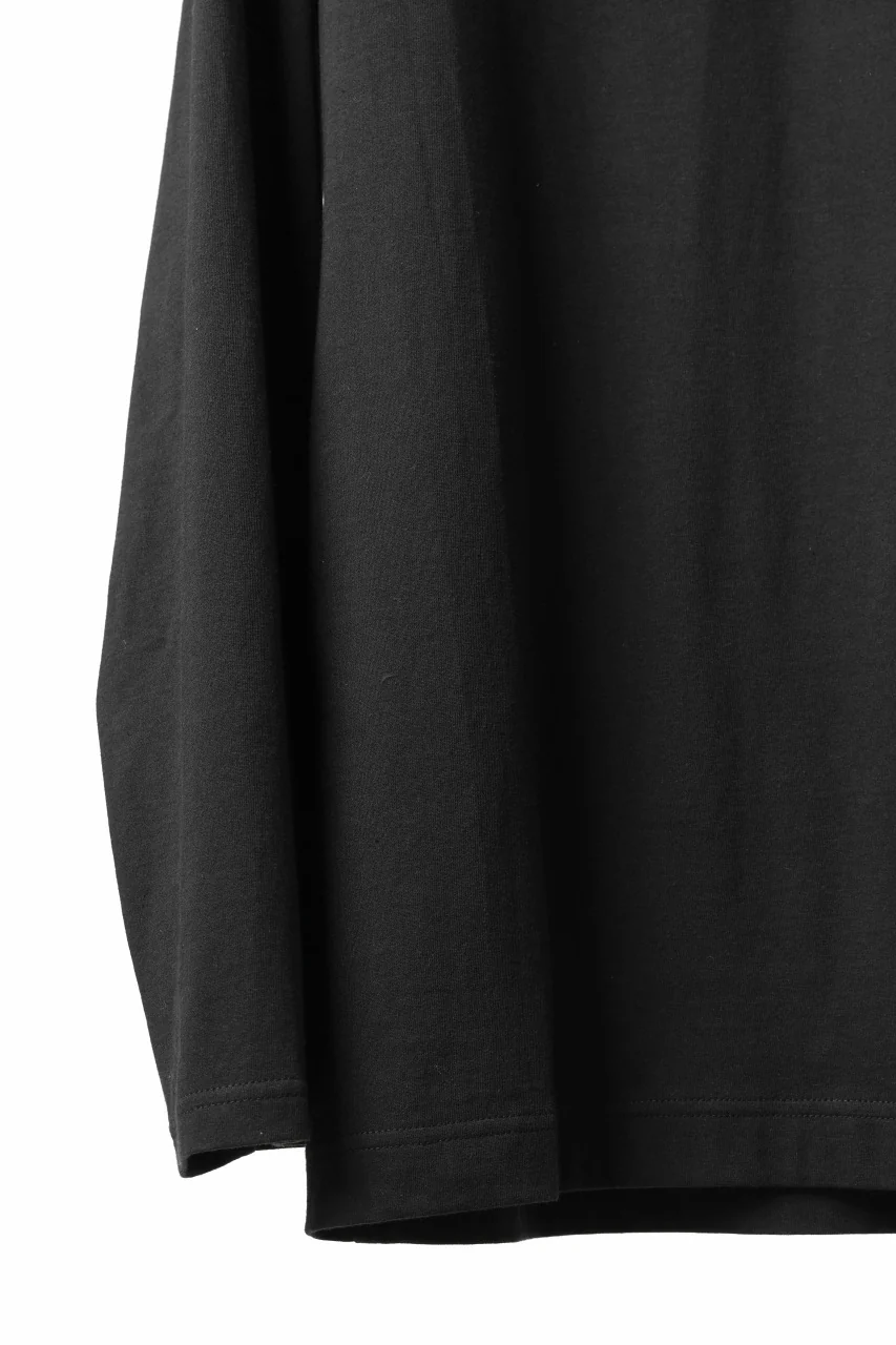 Y's for men LOGO PRINT LONG SLEEVE T-SHIRTS / 30/1 COMA COTTON (BLACK) - Image 15