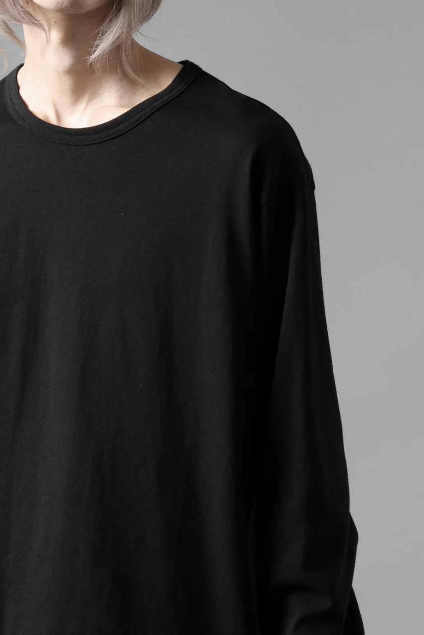 Y's for men LOGO PRINT LONG SLEEVE T-SHIRTS / 30/1 COMA COTTON (BLACK) - Image 29