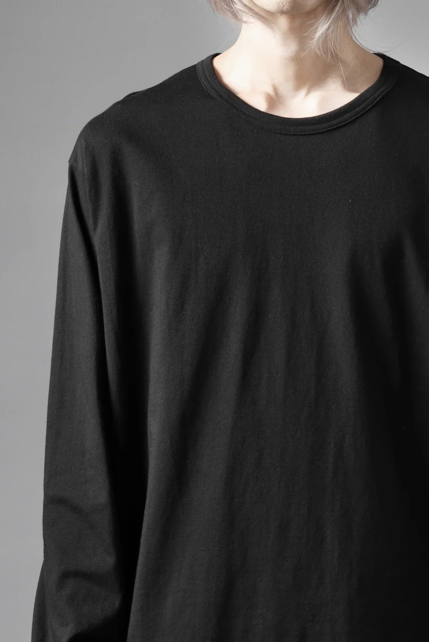 Y's for men LOGO PRINT LONG SLEEVE T-SHIRTS / 30/1 COMA COTTON (BLACK) - Image 33