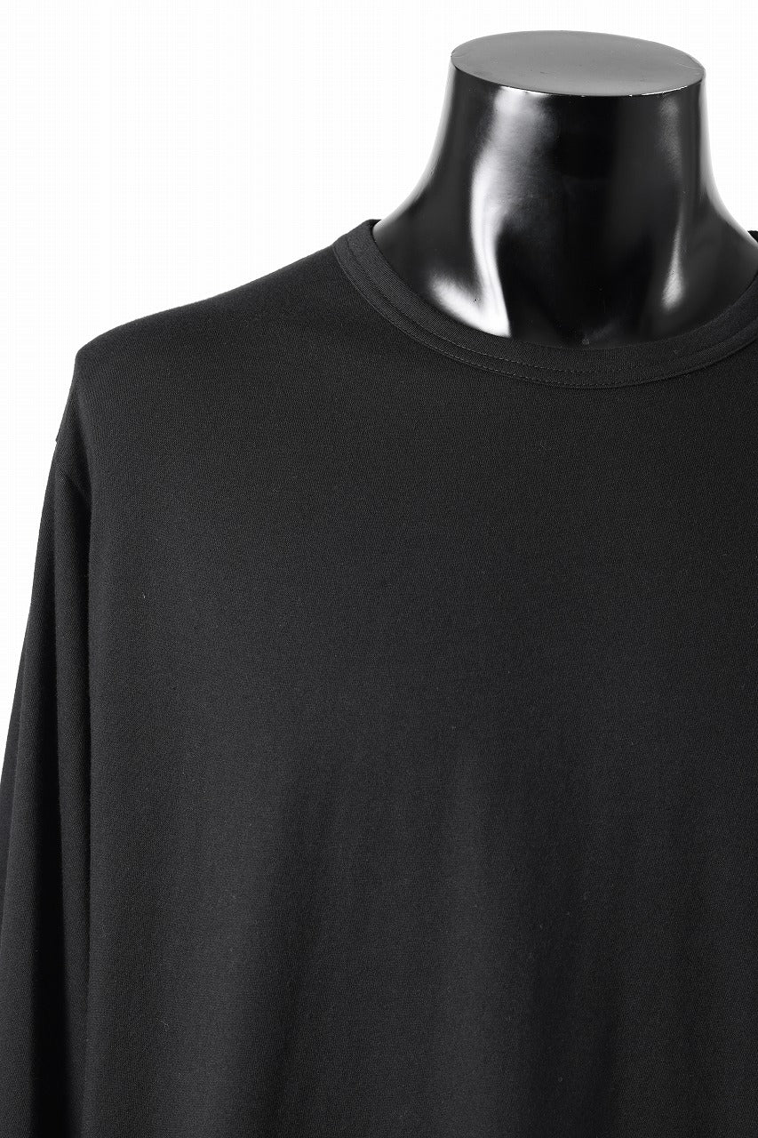 Y's for men LOGO PRINT LONG SLEEVE T-SHIRTS / 30/1 COMA COTTON (BLACK) - Image 5
