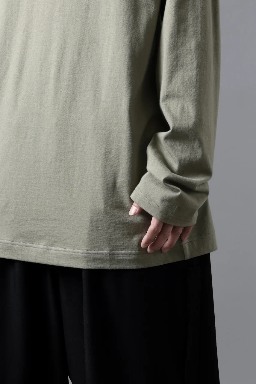 Y's for men LOGO PRINT LONG SLEEVE T-SHIRTS / 30/1 COMA COTTON (KHAKI) - Image 21