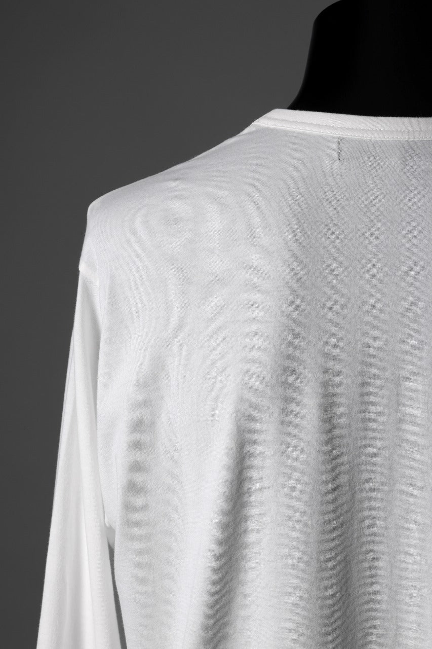 Y's for men LOGO PRINT LONG SLEEVE T-SHIRTS / 30/1 COMA COTTON (WHITE) - Image 10