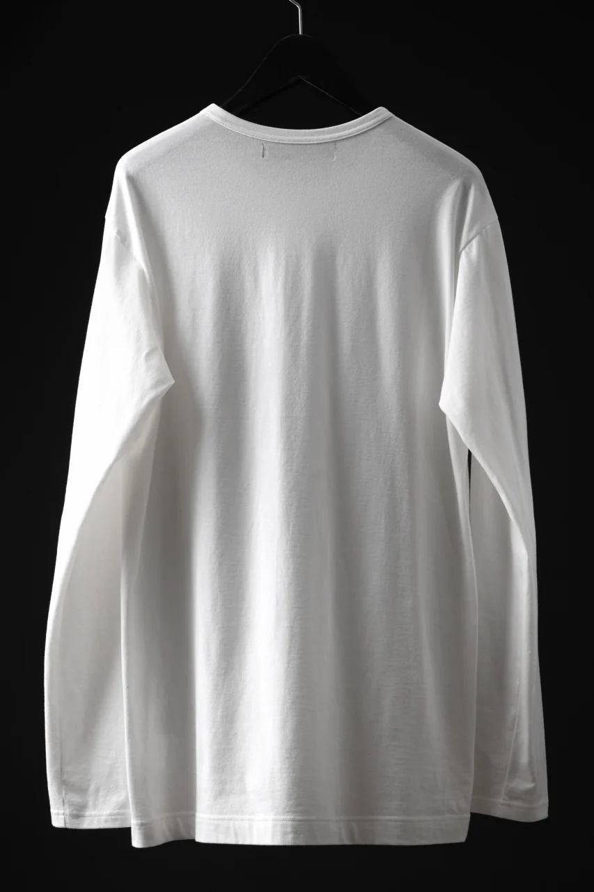 Y's for men LOGO PRINT LONG SLEEVE T-SHIRTS / 30/1 COMA COTTON (OFF WHITE) - Image 16