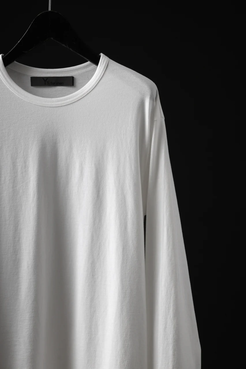Y's for men LOGO PRINT LONG SLEEVE T-SHIRTS / 30/1 COMA COTTON (OFF WHITE) - Image 17