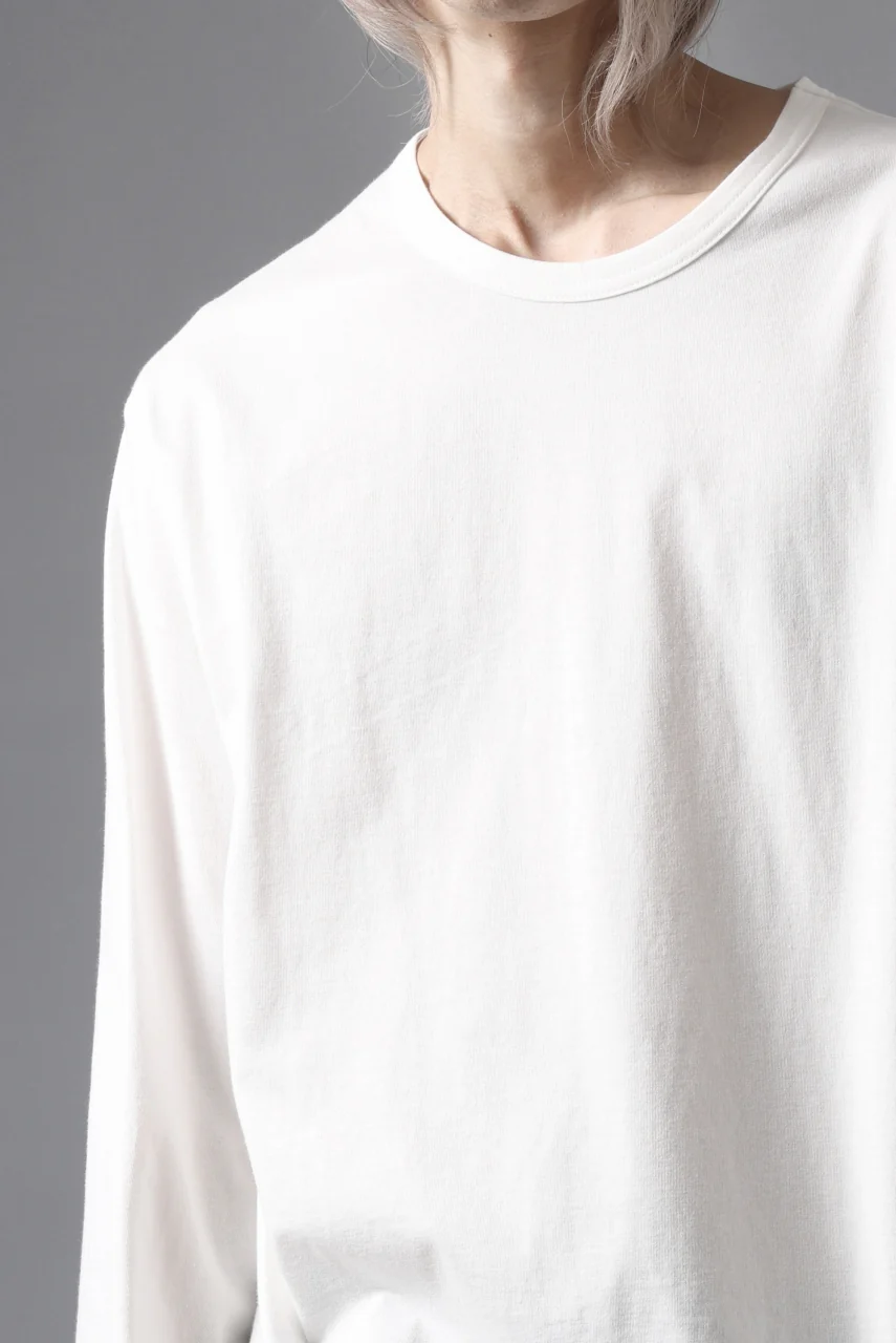 Y's for men LOGO PRINT LONG SLEEVE T-SHIRTS / 30/1 COMA COTTON (OFF WHITE) - Image 13