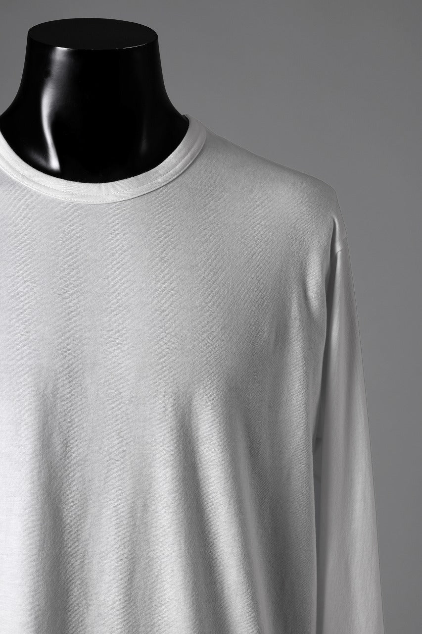 Y's for men LOGO PRINT LONG SLEEVE T-SHIRTS / 30/1 COMA COTTON (WHITE) - Image 5