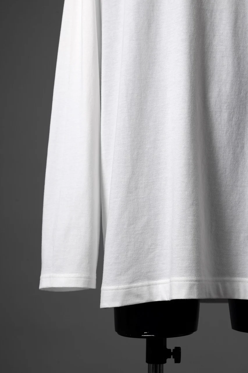 Y's for men LOGO PRINT LONG SLEEVE T-SHIRTS / 30/1 COMA COTTON (WHITE) - Image 7