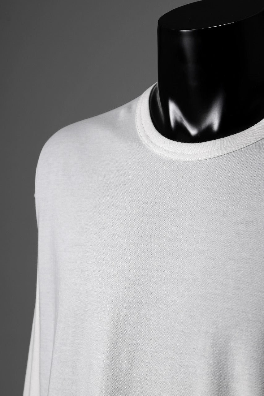 Y's for men LOGO PRINT LONG SLEEVE T-SHIRTS / 30/1 COMA COTTON (WHITE) - Image 9