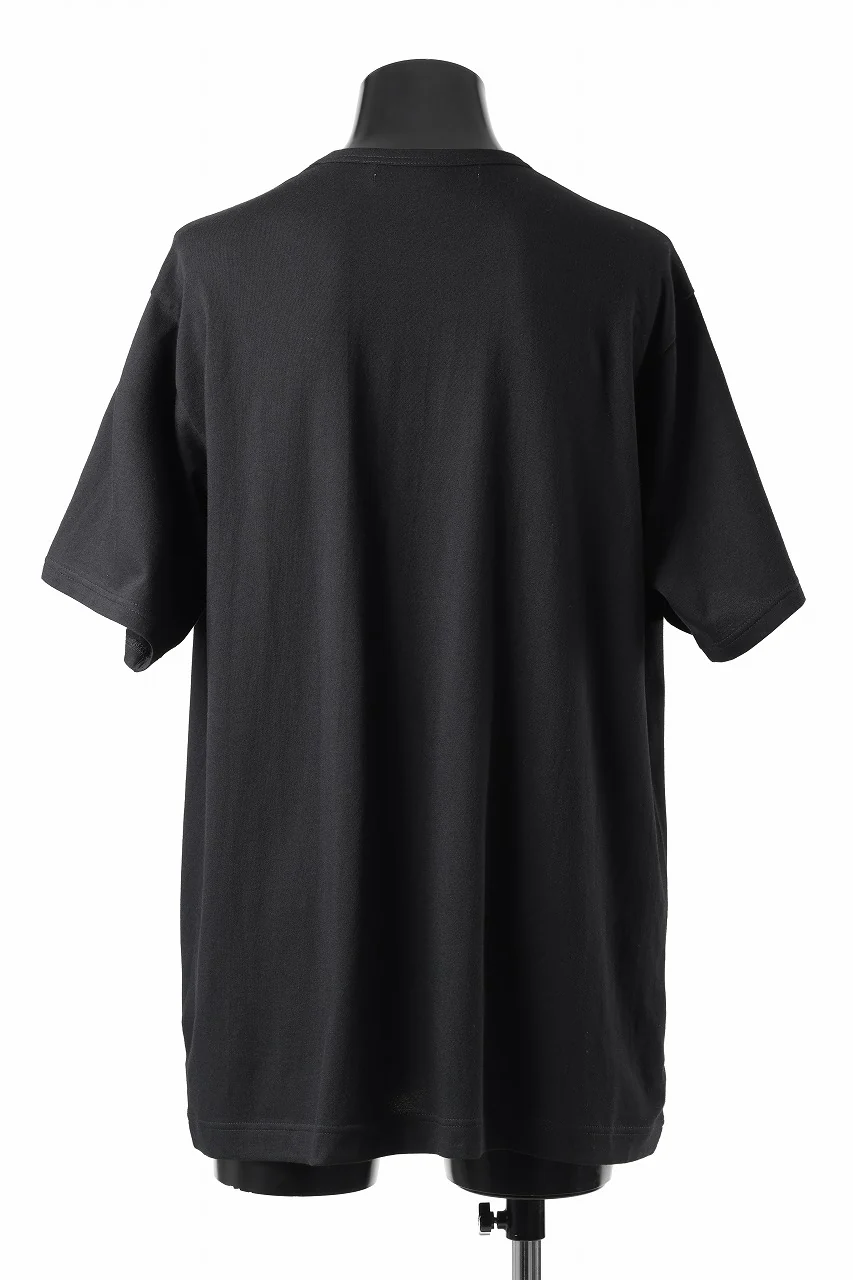 Y's for men LOGO PRINT SHORT SLEEVE T-SHIRTS / 30/1 COMA COTTON (BLACK) - Image 4