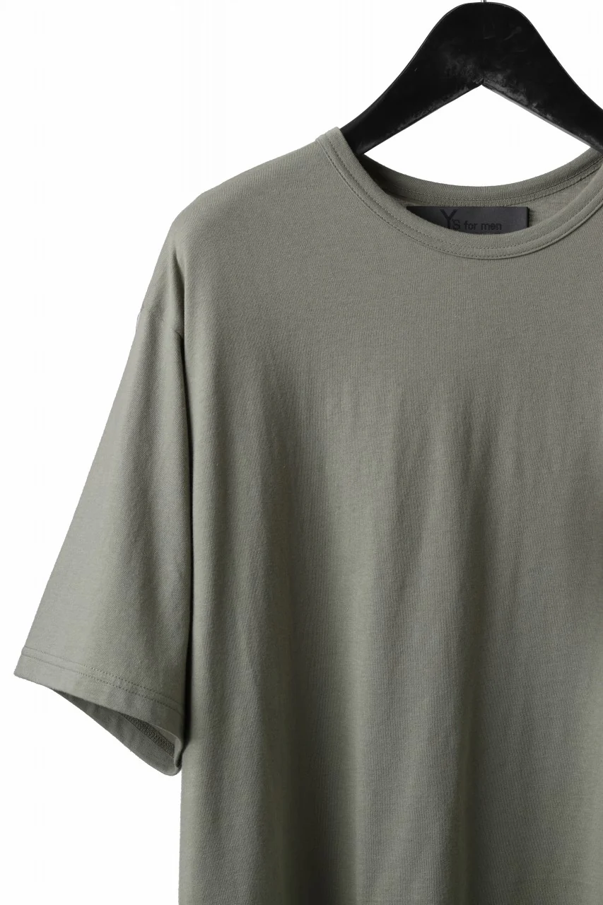 Y's for men LOGO PRINT SHORT SLEEVE T-SHIRTS / 30/1 COMA COTTON (KHAKI) - Image 4