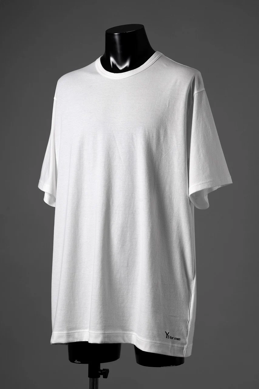 Y's for men LOGO PRINT SHORT SLEEVE T-SHIRTS / 30/1 COMA COTTON (WHITE) - Image 2