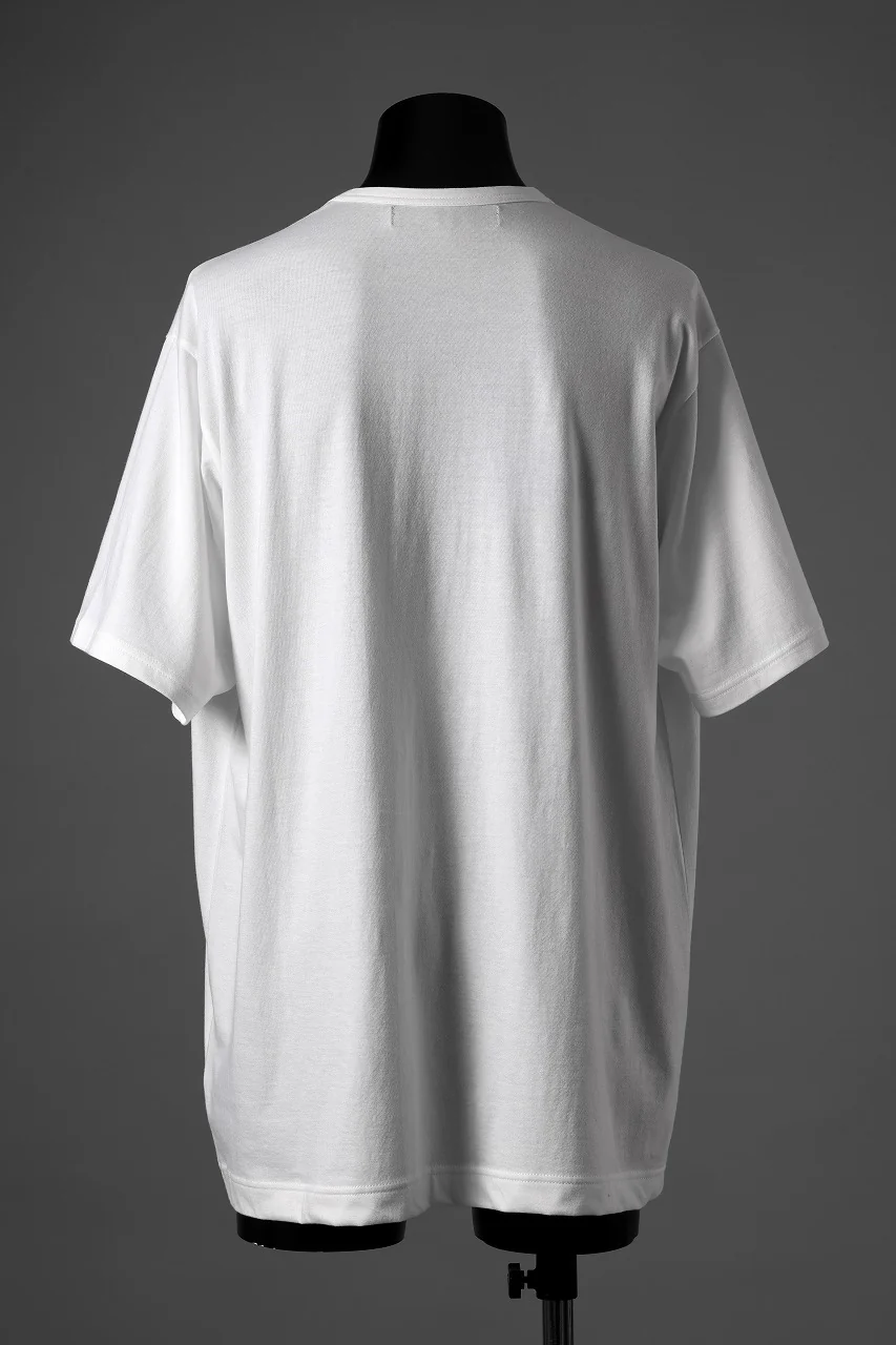 Y's for men LOGO PRINT SHORT SLEEVE T-SHIRTS / 30/1 COMA COTTON (WHITE) - Image 4