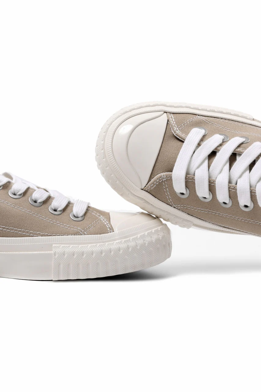 Y's for men LOW TOP SNEAKER / COTTON CANVAS (BEIGE) - Image 11
