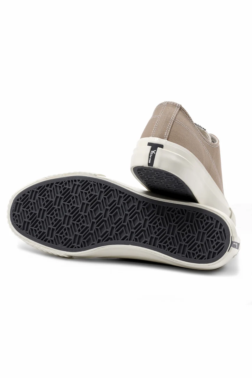 Y's for men LOW TOP SNEAKER / COTTON CANVAS (BEIGE) - Image 14