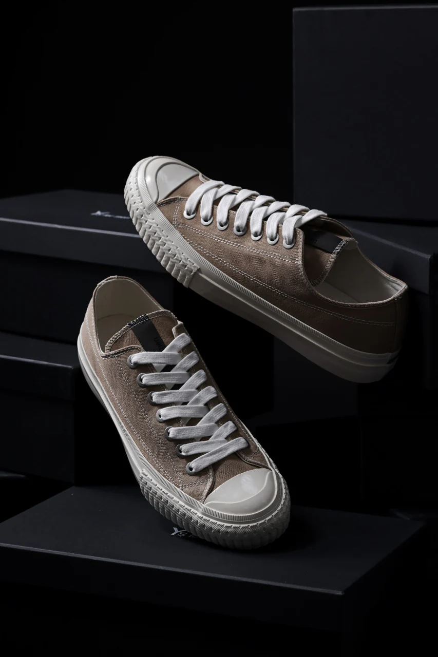 Y's for men LOW TOP SNEAKER / COTTON CANVAS (BEIGE) - Image 19