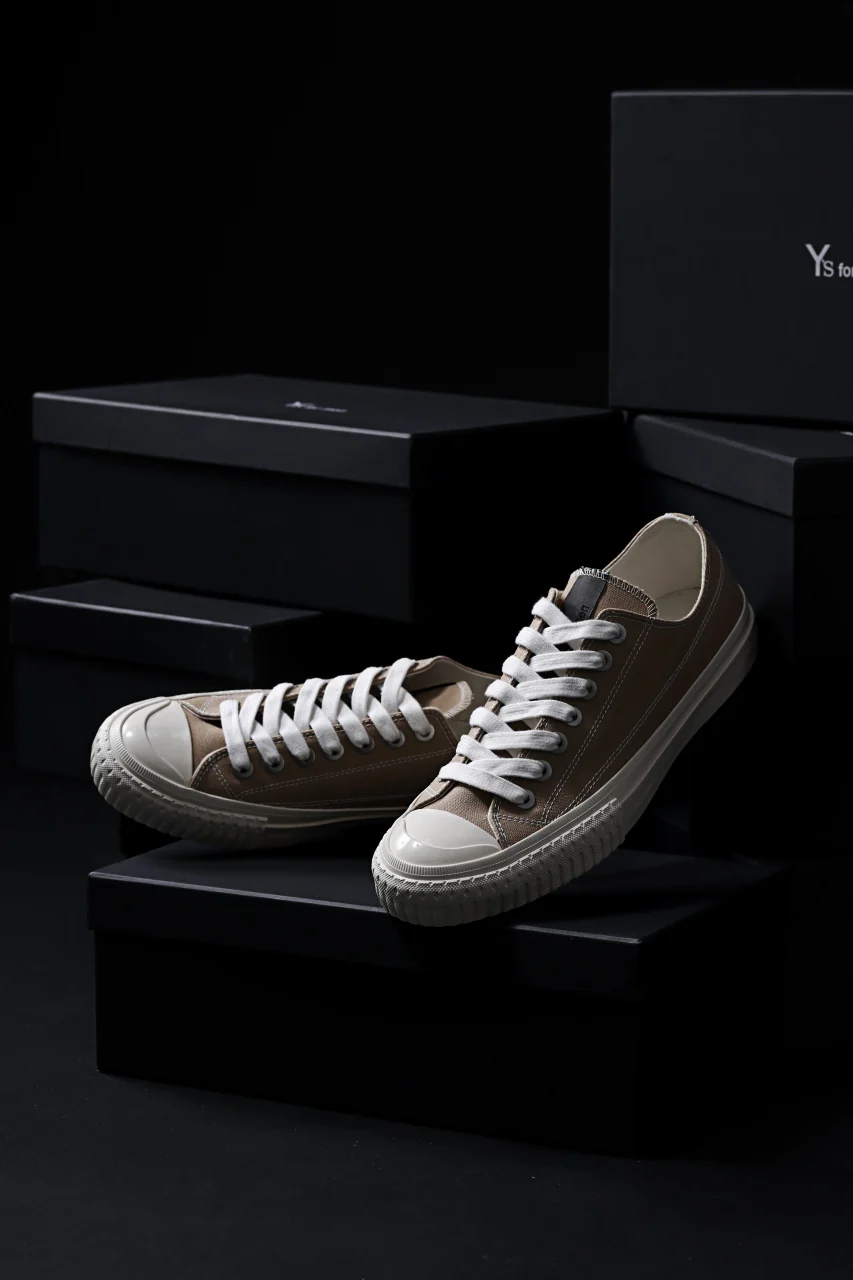 Y's for men LOW TOP SNEAKER / COTTON CANVAS (BEIGE) - Image 21