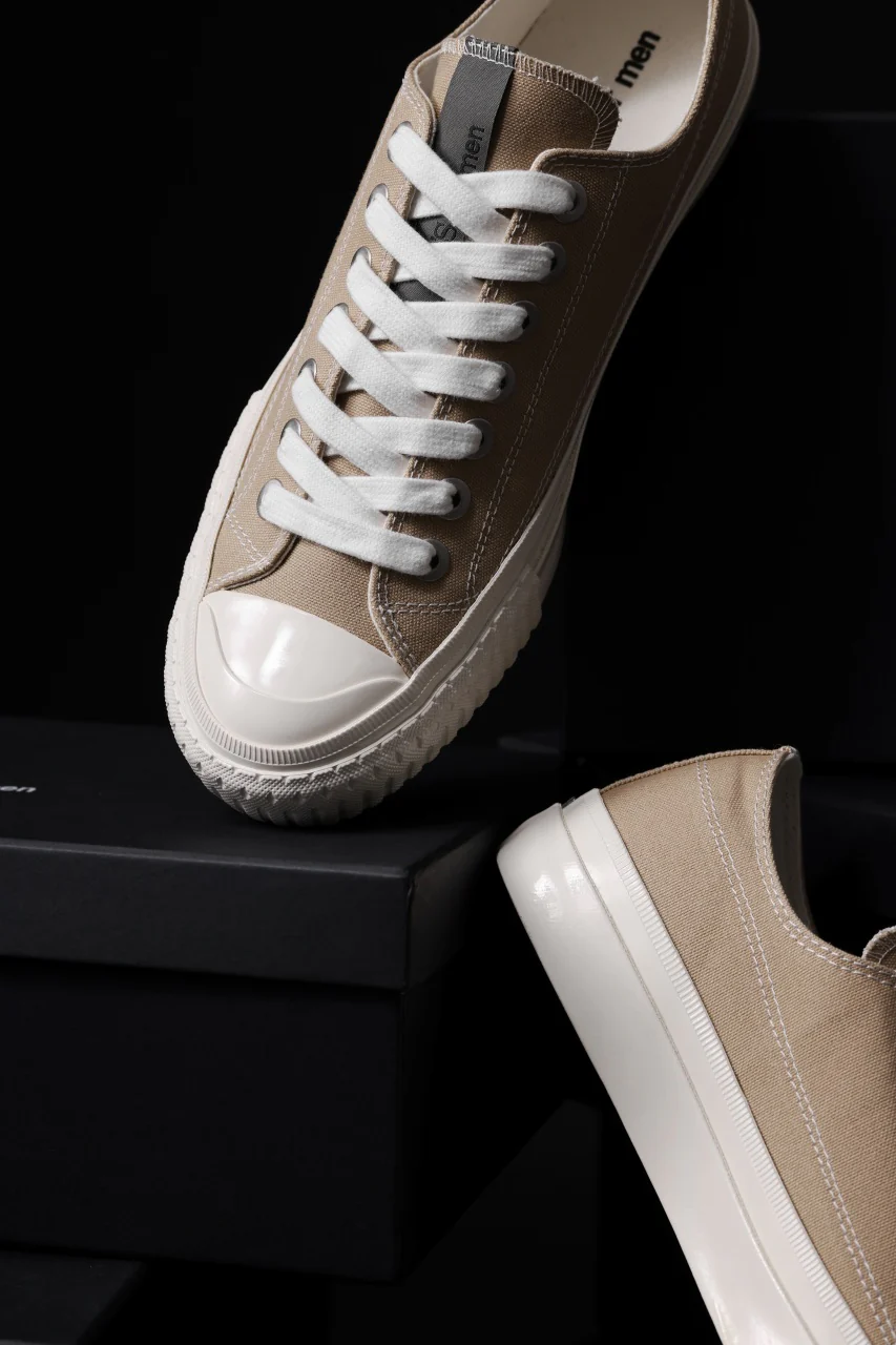 Y's for men LOW TOP SNEAKER / COTTON CANVAS (BEIGE) - Image 27