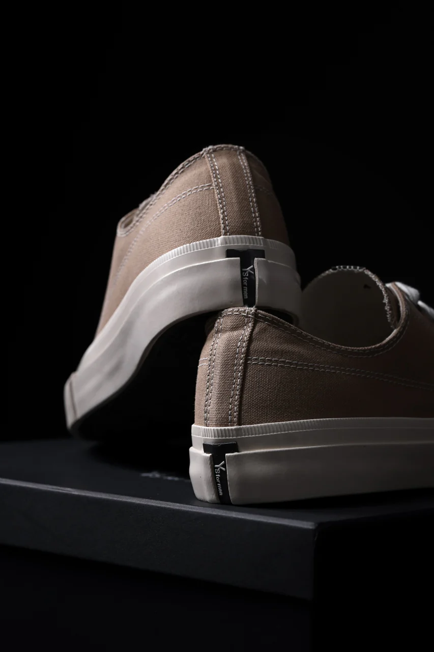 Y's for men LOW TOP SNEAKER / COTTON CANVAS (BEIGE) - Image 28