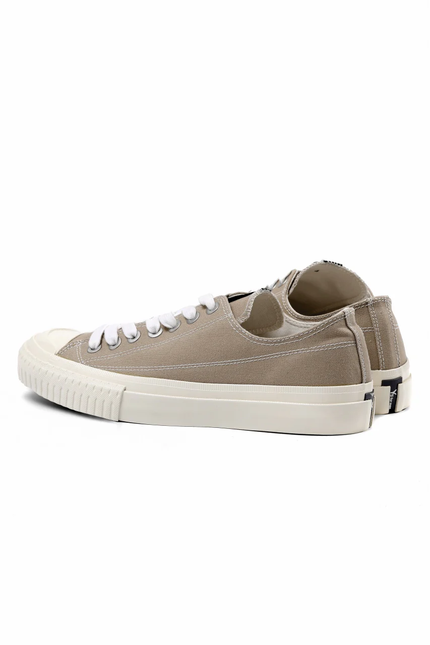 Y's for men LOW TOP SNEAKER / COTTON CANVAS (BEIGE) - Image 4