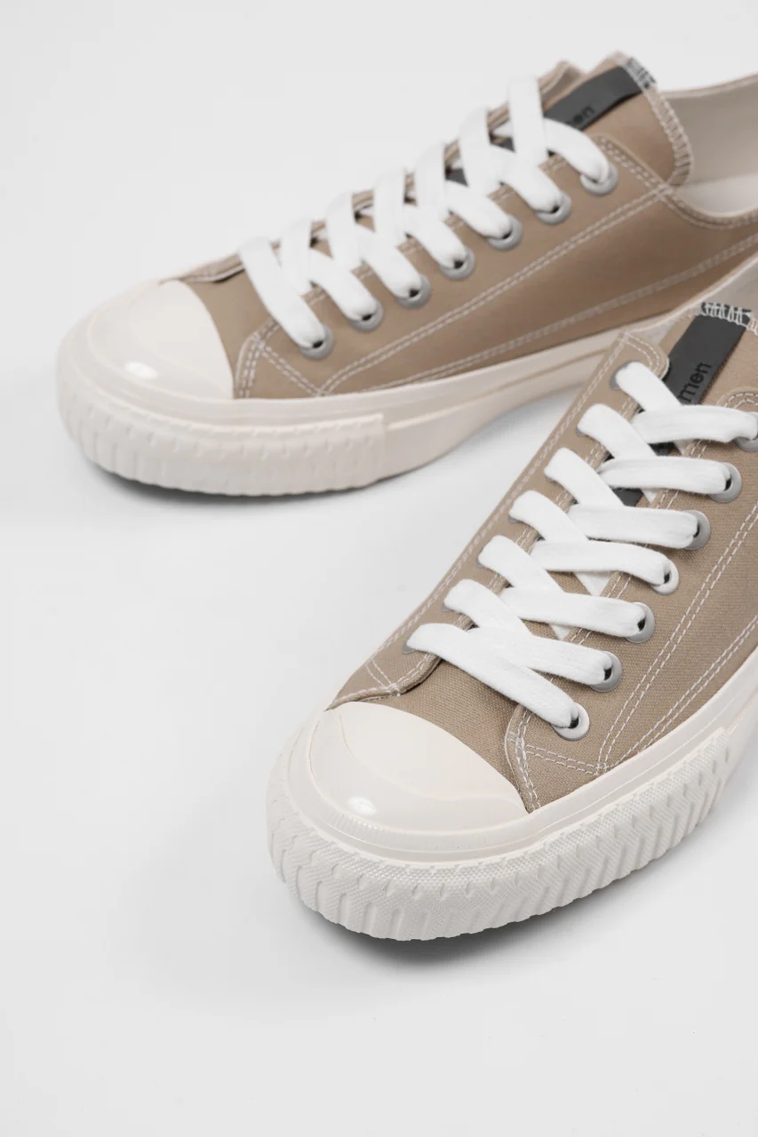 Y's for men LOW TOP SNEAKER / COTTON CANVAS (BEIGE) - Image 7