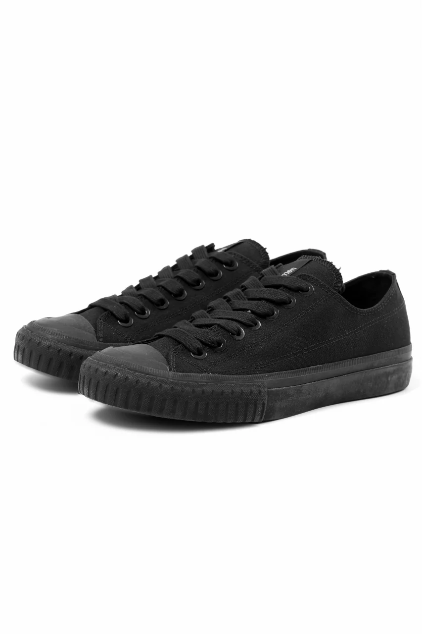 Y's for men LOW TOP SNEAKER / COTTON CANVAS (BLACK)