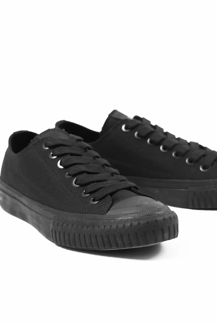 Y's for men LOW TOP SNEAKER / COTTON CANVAS (BLACK) - Image 14