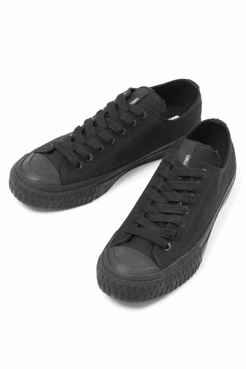 Y's for men LOW TOP SNEAKER / COTTON CANVAS (BLACK) - Image 2