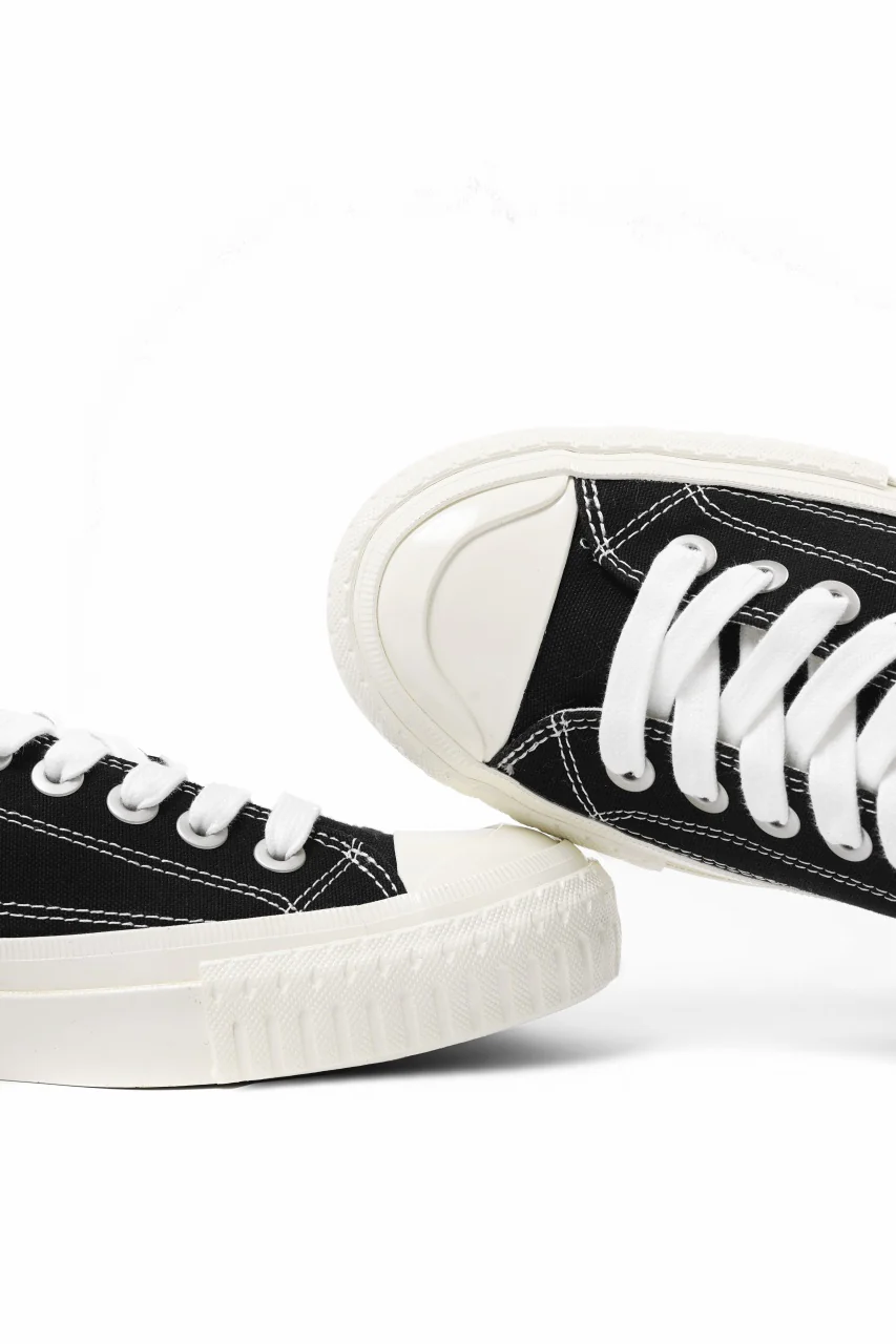 Y's for men LOW TOP SNEAKER / COTTON CANVAS (BLACK x WHITE) - Image 10