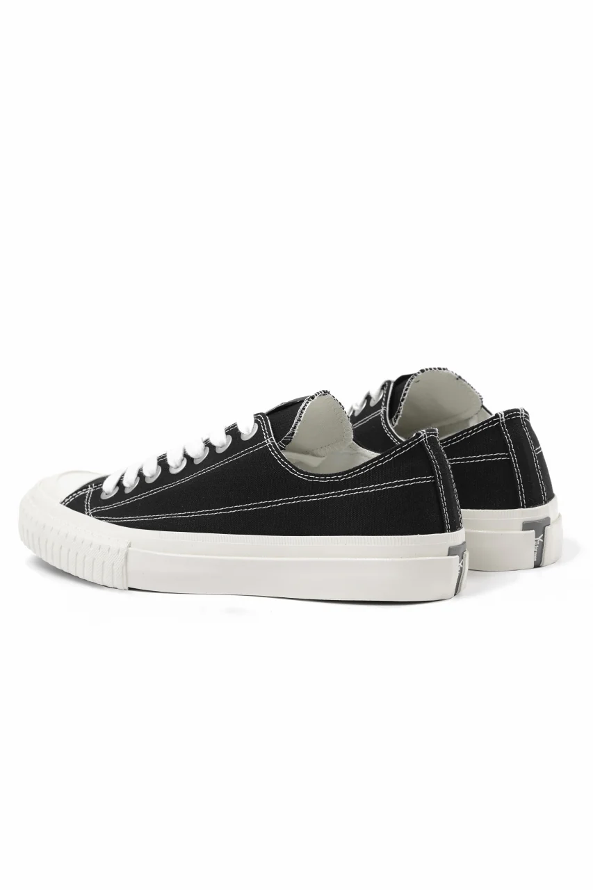 Y's for men LOW TOP SNEAKER / COTTON CANVAS (BLACK x WHITE) - Image 3