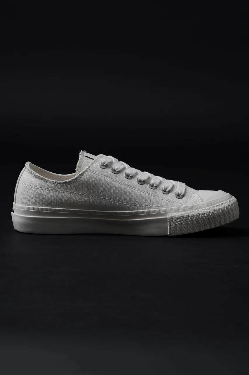 Y's for men LOW TOP SNEAKER / COTTON CANVAS (WHITE) - Image 13