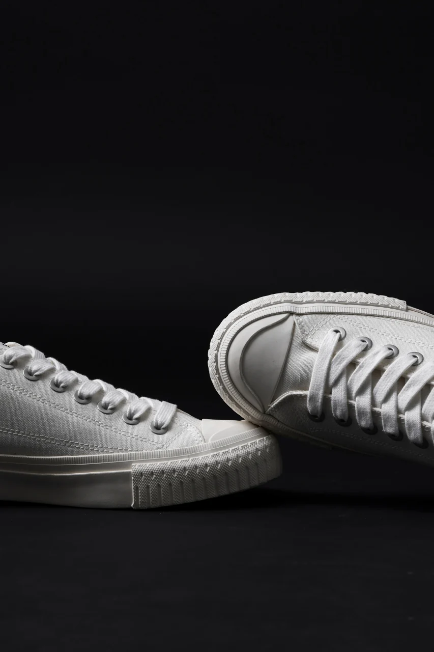 Y's for men LOW TOP SNEAKER / COTTON CANVAS (WHITE) - Image 16