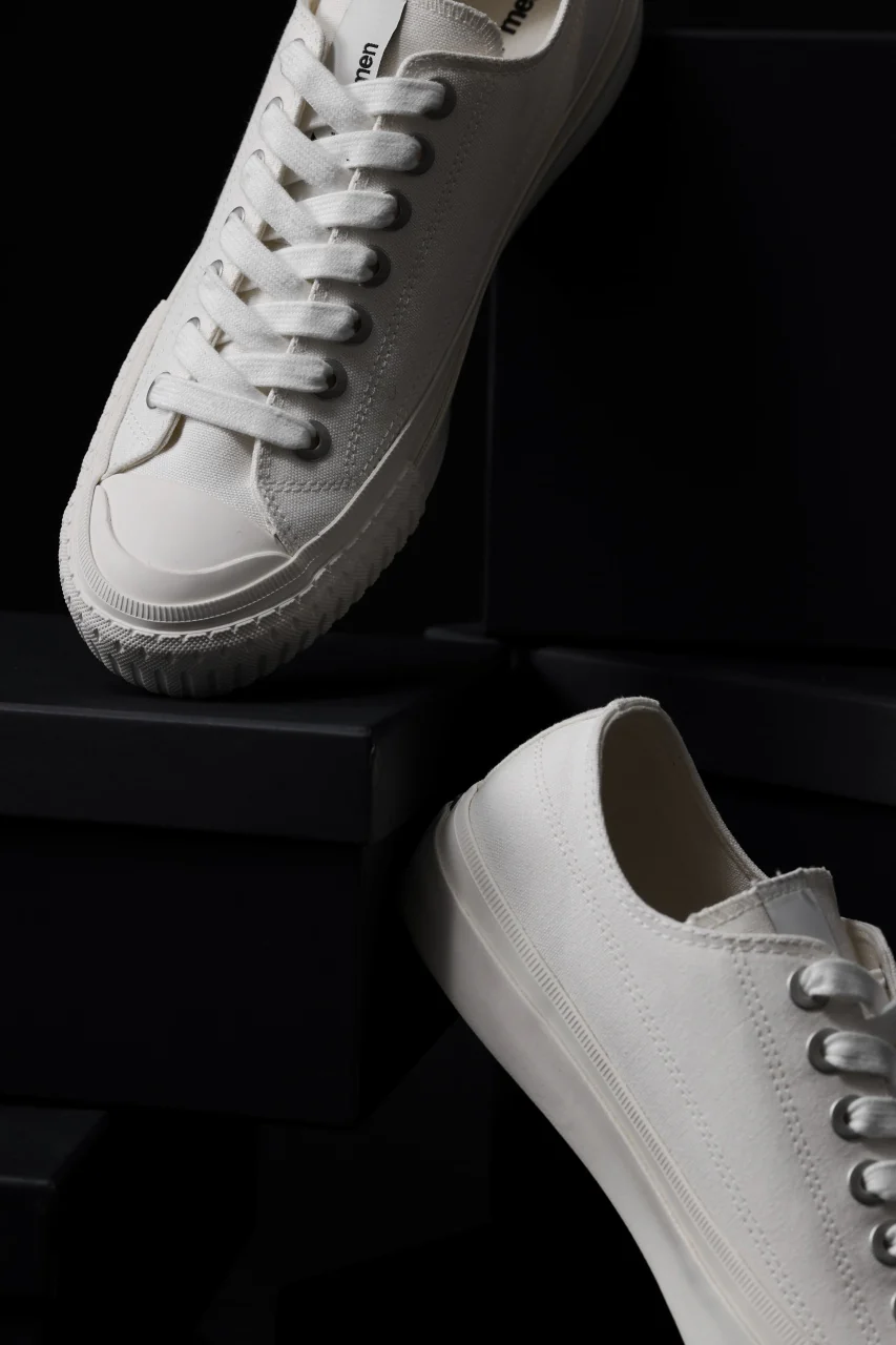Y's for men LOW TOP SNEAKER / COTTON CANVAS (WHITE) - Image 24
